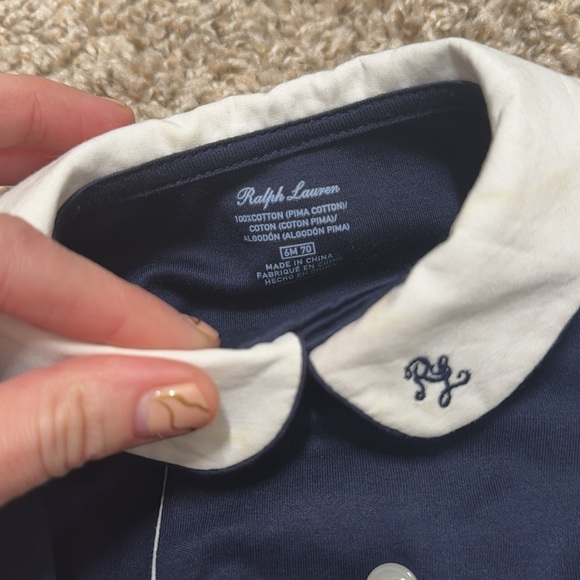 Ralph Lauren Baby Boys' Double Breasted Organic Cotton Coverall - Picture 5 of 11